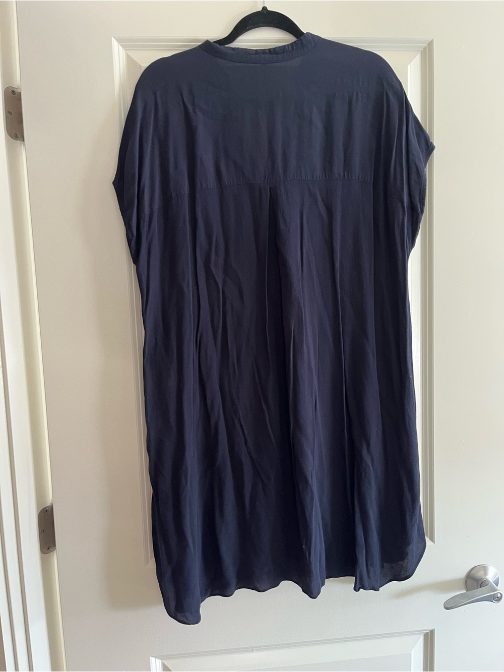Madewell Women's Navy V-Neck Short Sleeve Tunic - Picture 4 of 4
